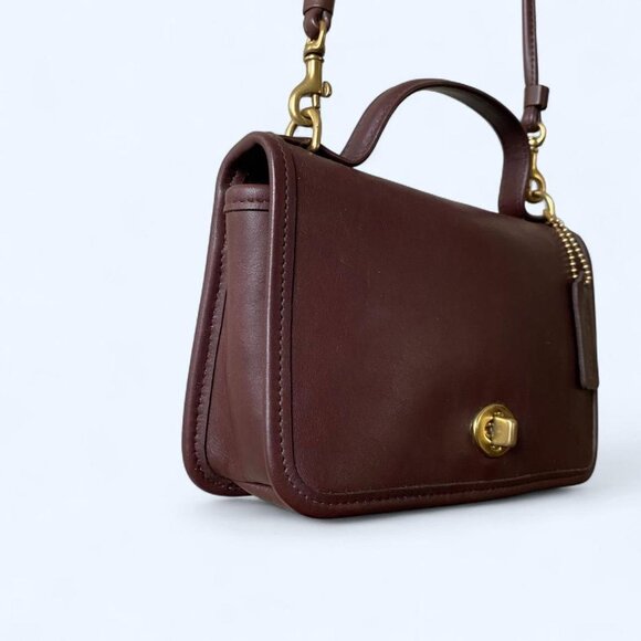 Vintage Coach Casino Bag No. 9924 - Mahogany Leather - Picture 3 of 9